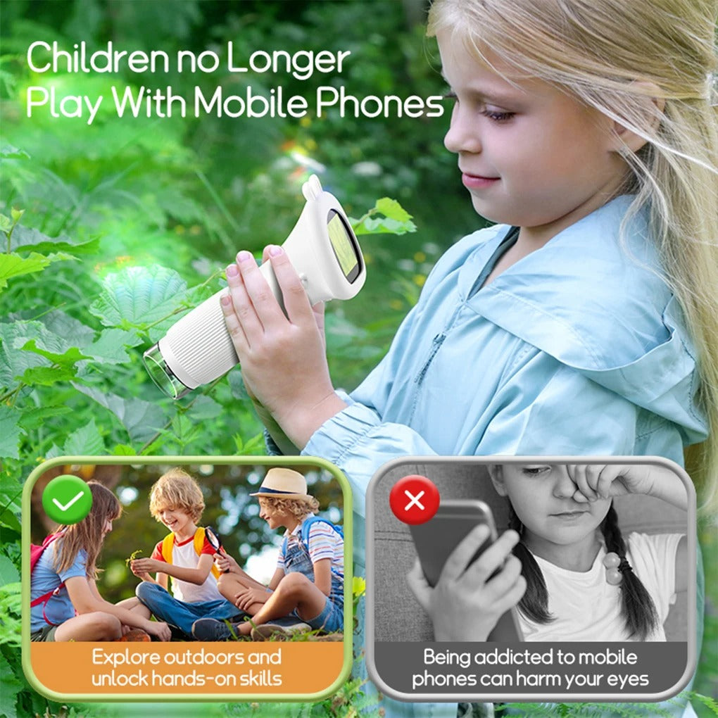 Ictonic™ Handheld 1000X Mini Microscope for Kids - 2.0 inch Pocket-Sized Science Lab for Outdoor Exploration